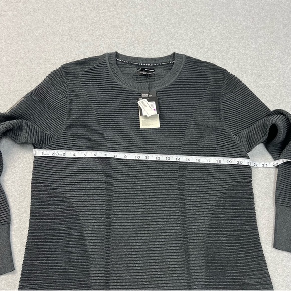 UNDER ARMOUR sweater Mens xxl Intelli-knit Phantom 2.0 Gray Ribbed running NWT - Picture 4 of 12